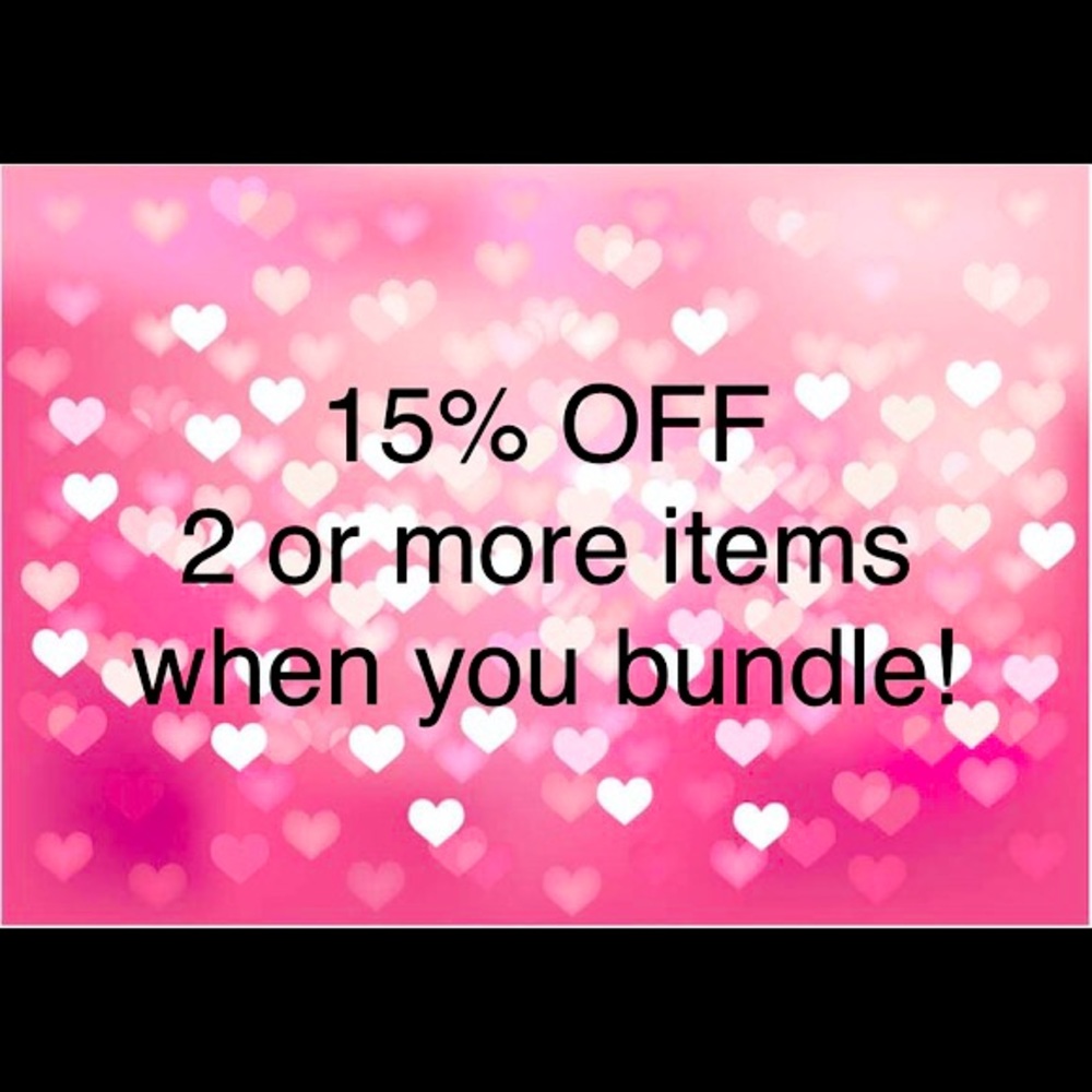 15% discount on bundles of 2 or more items